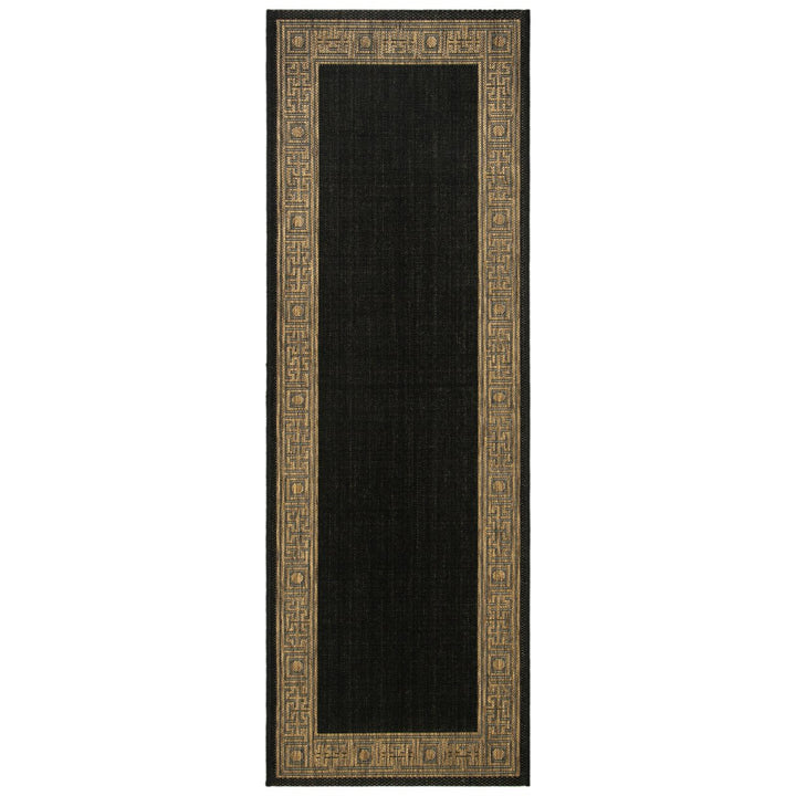 SAFAVIEH Indoor Outdoor CY5143G Courtyard Black / Coffee Rug Image 1