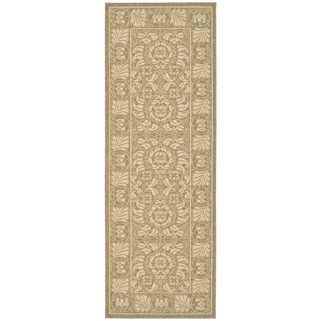 SAFAVIEH Indoor Outdoor CY5146B Courtyard Coffee / Sand Rug Image 3