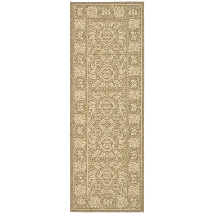 SAFAVIEH Indoor Outdoor CY5146B Courtyard Coffee / Sand Rug Image 3