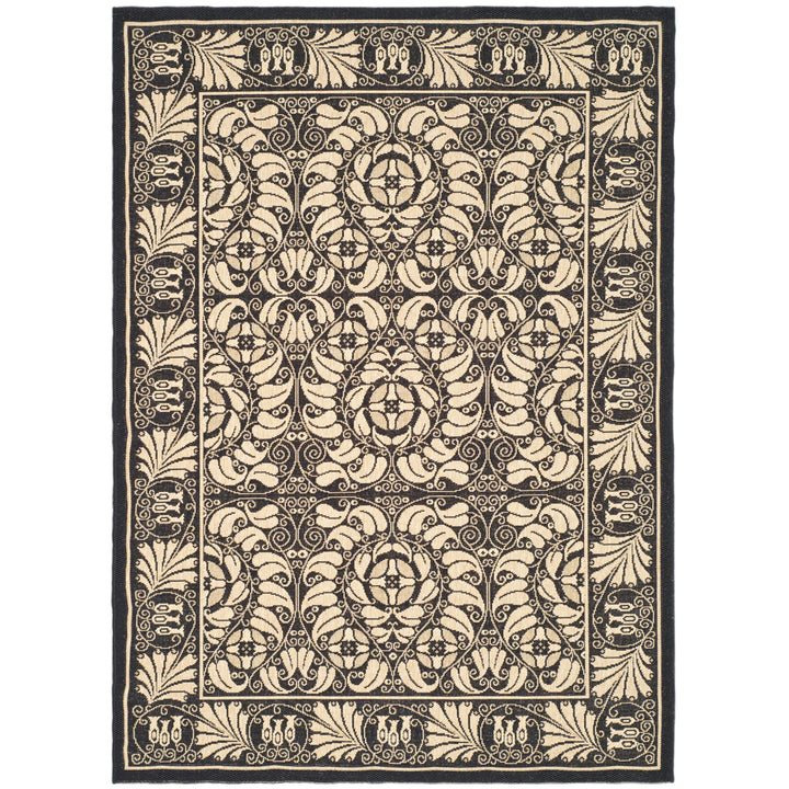 SAFAVIEH Indoor Outdoor CY5146D Courtyard Black / Sand Rug Image 1