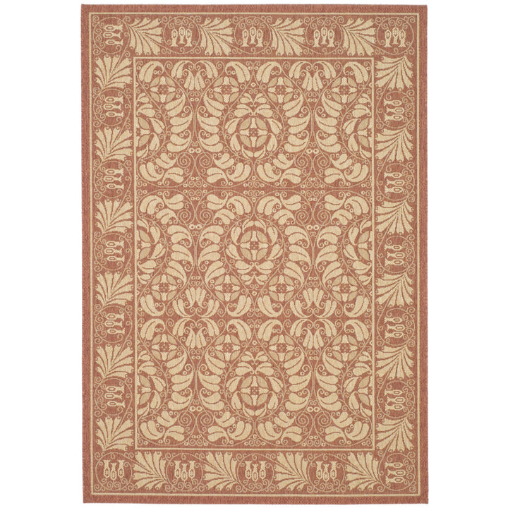 SAFAVIEH Outdoor CY5146A Courtyard Collection Rust / Sand Rug Image 8