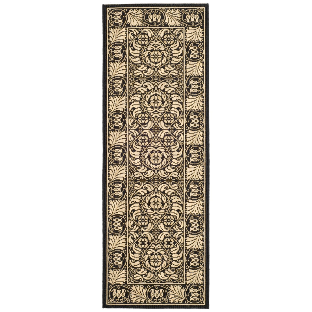 SAFAVIEH Indoor Outdoor CY5146D Courtyard Black / Sand Rug Image 1