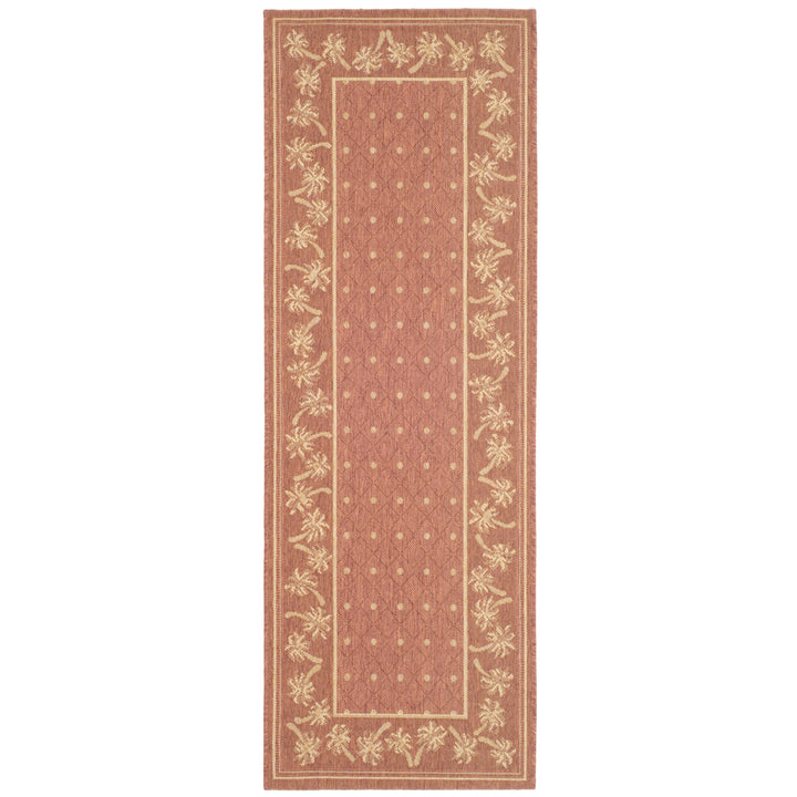 SAFAVIEH Outdoor CY5148A Courtyard Collection Rust / Sand Rug Image 4