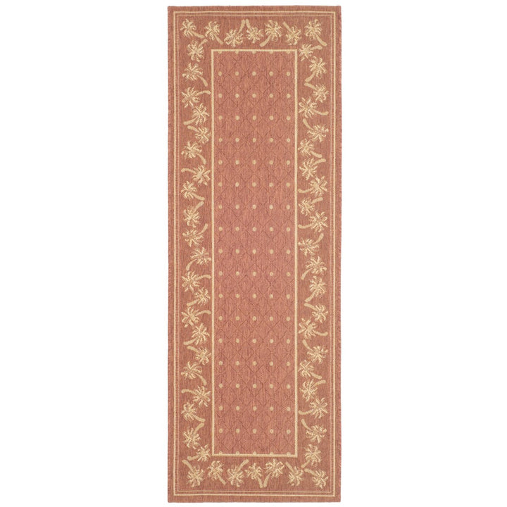SAFAVIEH Outdoor CY5148A Courtyard Collection Rust / Sand Rug Image 1