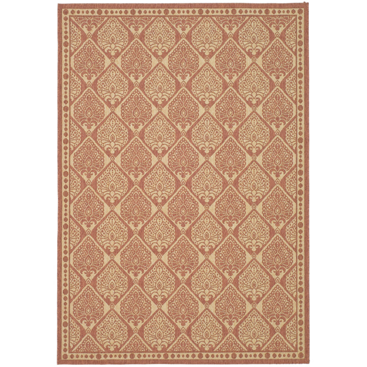 SAFAVIEH Outdoor CY5149A Courtyard Collection Rust / Sand Rug Image 6
