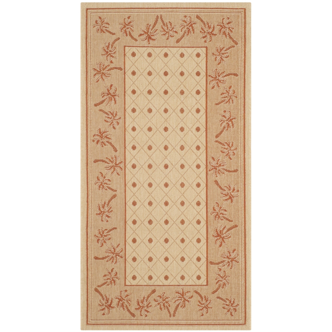 SAFAVIEH Indoor Outdoor CY5148J Courtyard Ivory / Rust Rug Image 7