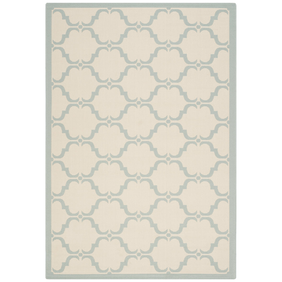 SAFAVIEH Indoor Outdoor CY6009-213 Courtyard Beige / Aqua Rug Image 2