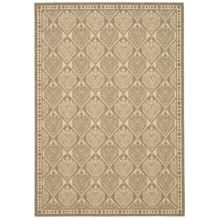 SAFAVIEH Indoor Outdoor CY5149B Courtyard Coffee / Sand Rug Image 1