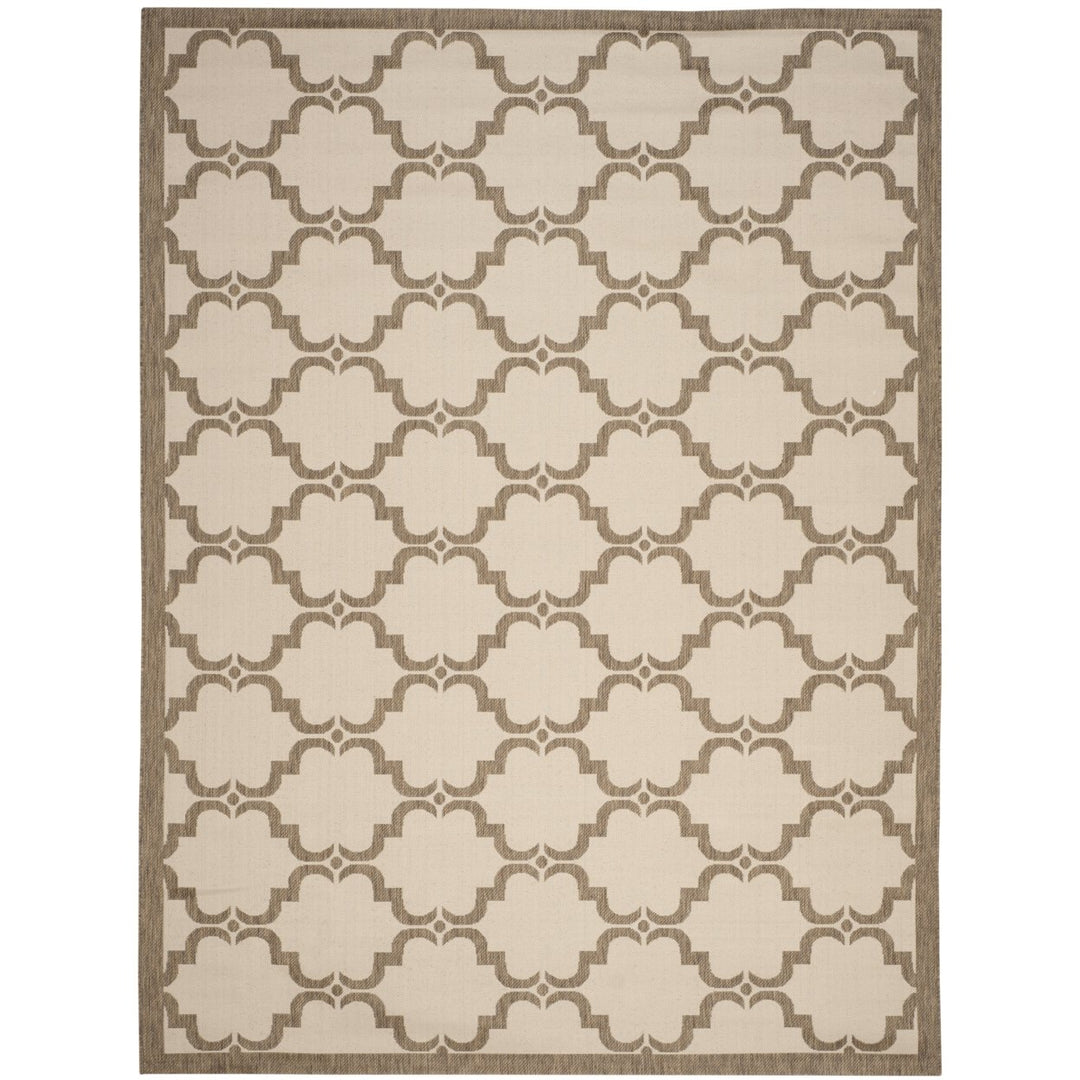 SAFAVIEH Indoor Outdoor CY6009-232 Courtyard Beige / Brown Rug Image 1