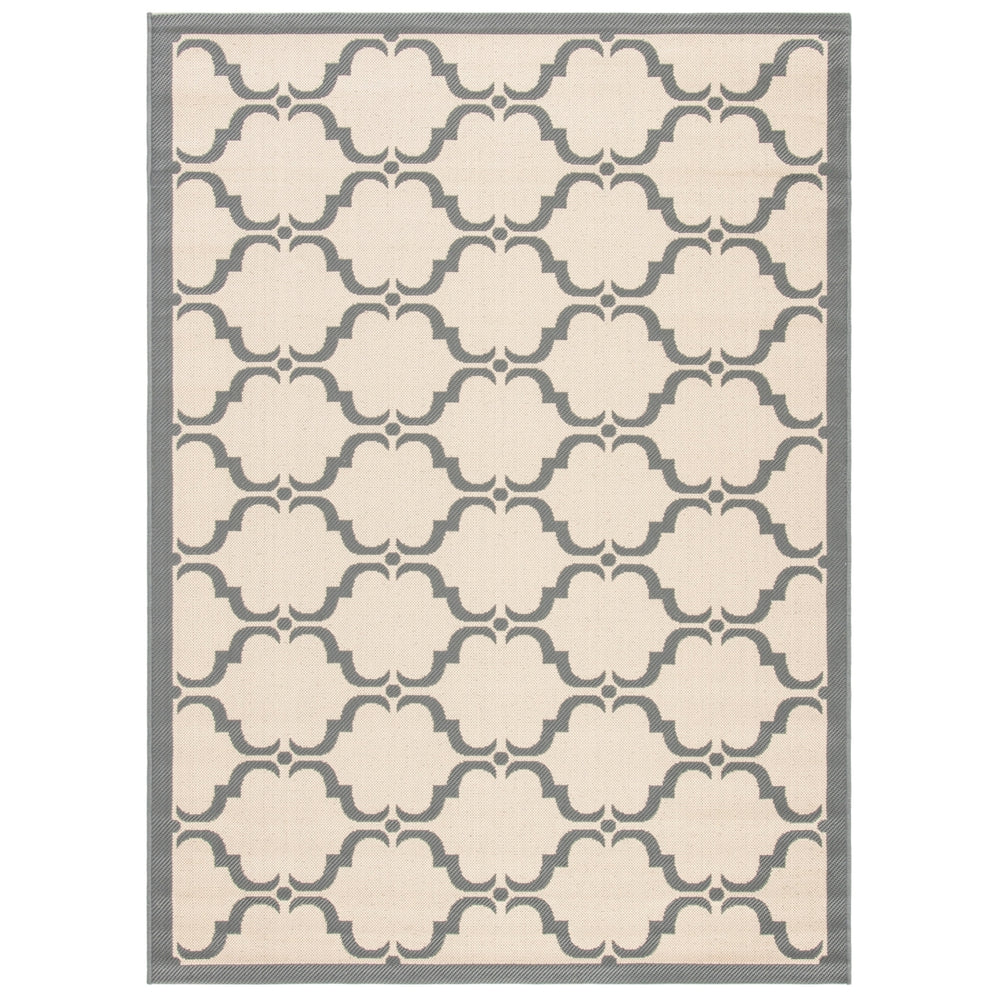 SAFAVIEH Outdoor CY6009-236 Courtyard Beige / Anthracite Rug Image 2