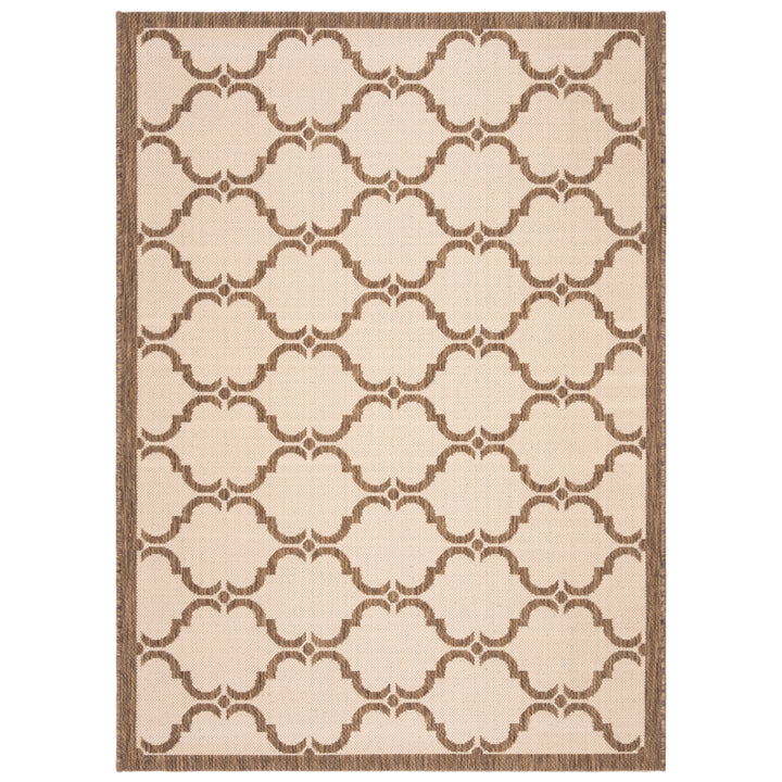 SAFAVIEH Indoor Outdoor CY6009-232 Courtyard Beige / Brown Rug Image 1