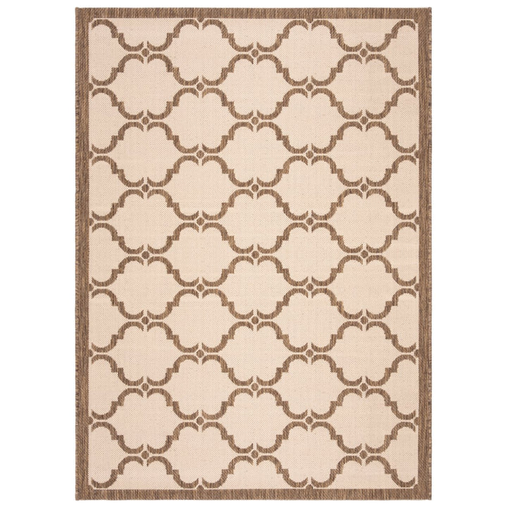 SAFAVIEH Indoor Outdoor CY6009-232 Courtyard Beige / Brown Rug Image 1