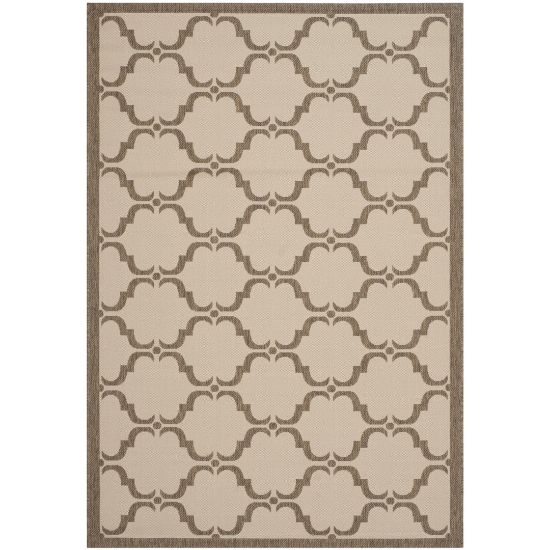 SAFAVIEH Indoor Outdoor CY6009-232 Courtyard Beige / Brown Rug Image 1