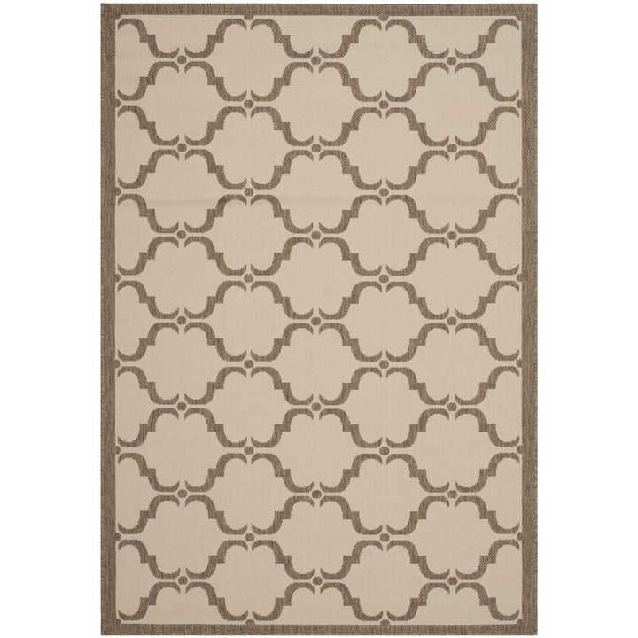 SAFAVIEH Indoor Outdoor CY6009-232 Courtyard Beige / Brown Rug Image 1