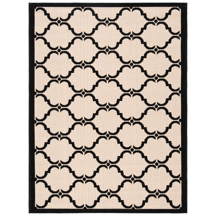 SAFAVIEH Indoor Outdoor CY6009-256 Courtyard Beige / Black Rug Image 1