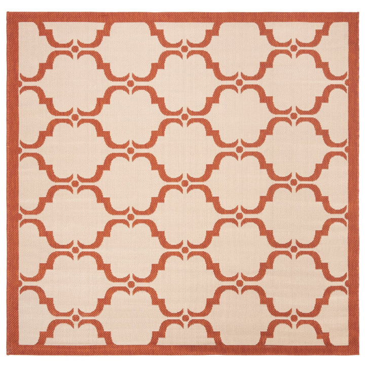 SAFAVIEH Outdoor CY6009-231 Courtyard Beige / Terracotta Rug Image 1