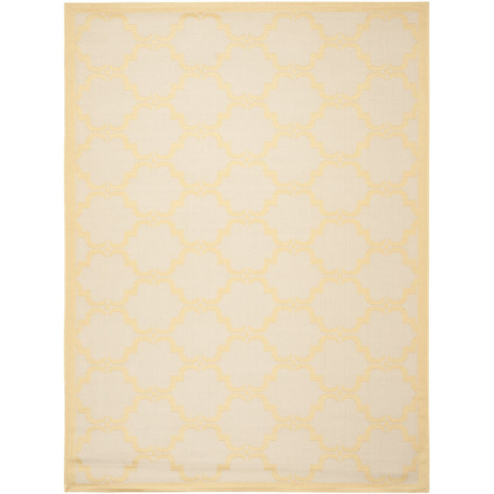 SAFAVIEH Outdoor CY6009-306 Courtyard Beige / Yellow Rug Image 1