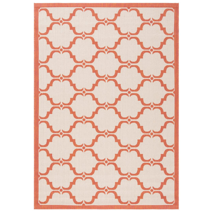 SAFAVIEH Outdoor CY6009-231 Courtyard Beige / Terracotta Rug Image 1