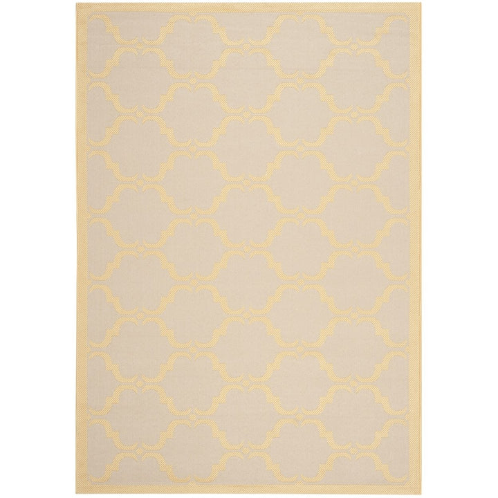 SAFAVIEH Outdoor CY6009-306 Courtyard Beige / Yellow Rug Image 1