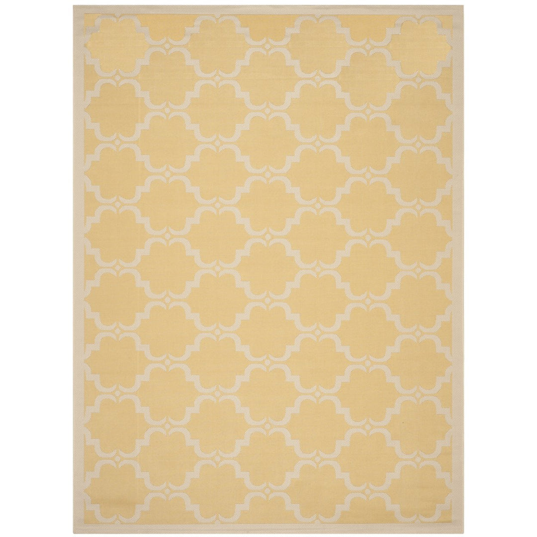 SAFAVIEH Outdoor CY6009-316 Courtyard Yellow / Beige Rug Image 1