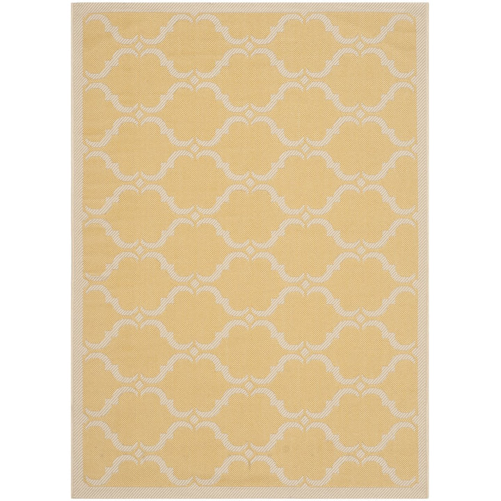 SAFAVIEH Outdoor CY6009-316 Courtyard Yellow / Beige Rug Image 1