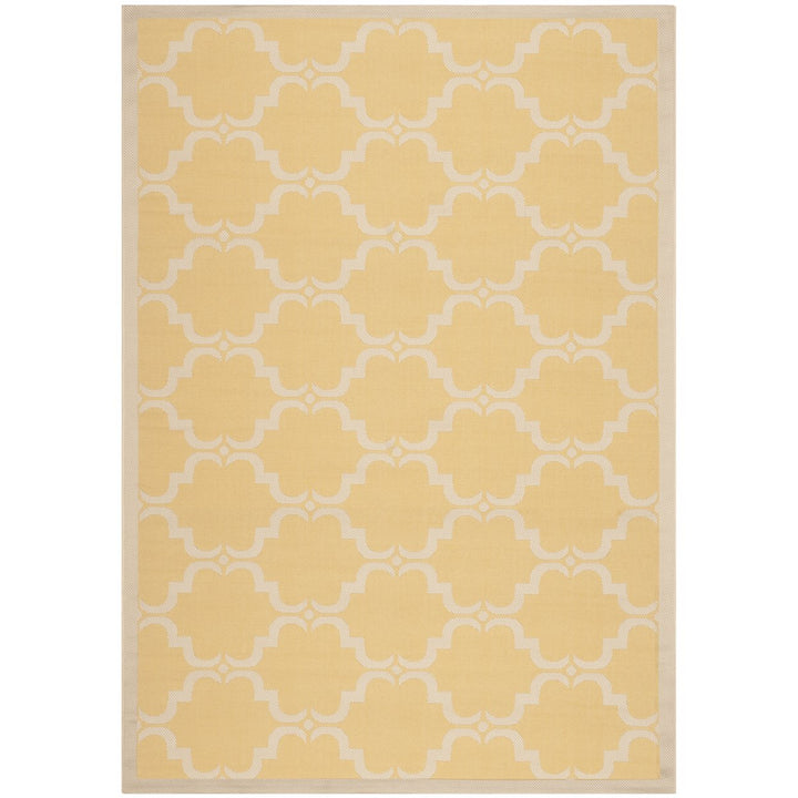 SAFAVIEH Outdoor CY6009-316 Courtyard Yellow / Beige Rug Image 10