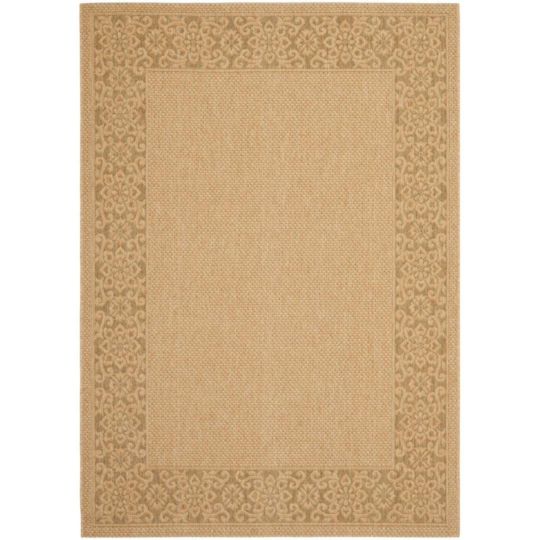 SAFAVIEH Indoor Outdoor CY6011-39 Courtyard Natural / Gold Rug Image 1