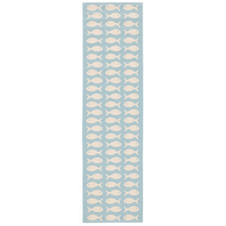 SAFAVIEH CY6013-223 Courtyard Aqua / Beige Image 1