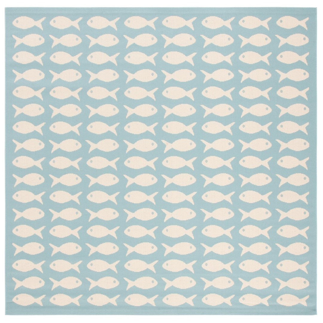 SAFAVIEH CY6013-223 Courtyard Aqua / Beige Image 1