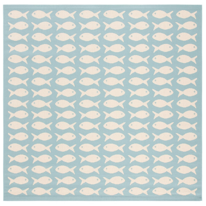 SAFAVIEH CY6013-223 Courtyard Aqua / Beige Image 1