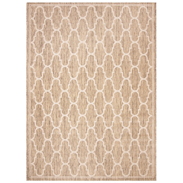 SAFAVIEH Indoor Outdoor CY6016-242 Courtyard Brown / Beige Rug Image 2