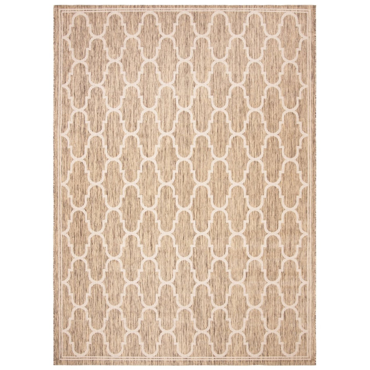 SAFAVIEH Indoor Outdoor CY6016-242 Courtyard Brown / Beige Rug Image 1