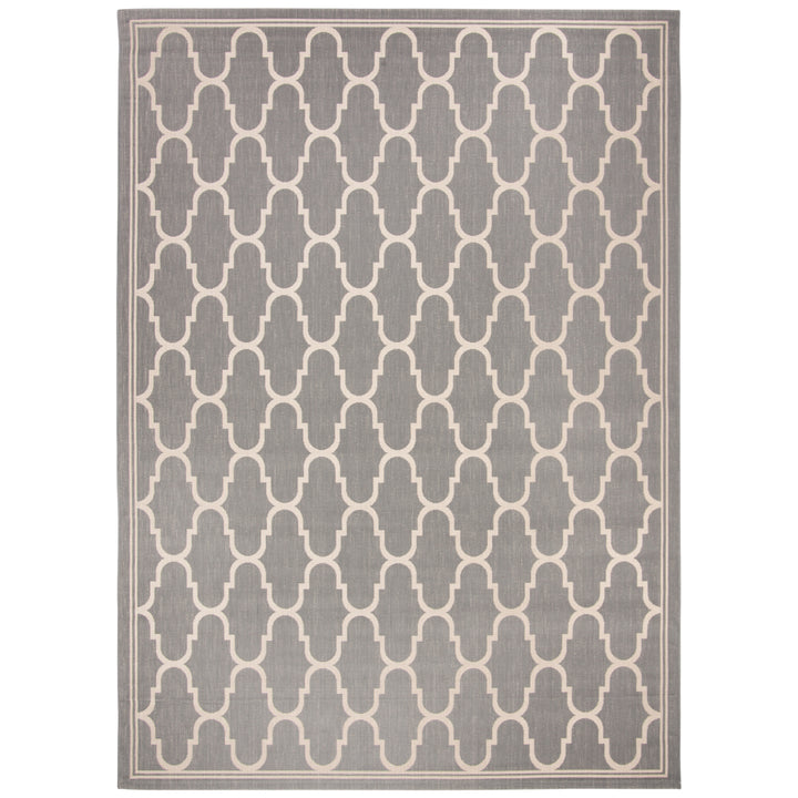 SAFAVIEH Outdoor CY6016-246 Courtyard Anthracite / Beige Rug Image 2