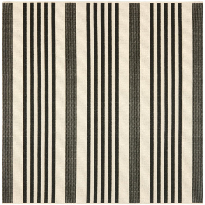 SAFAVIEH Indoor Outdoor CY6062-216 Courtyard Black / Bone Rug Image 9