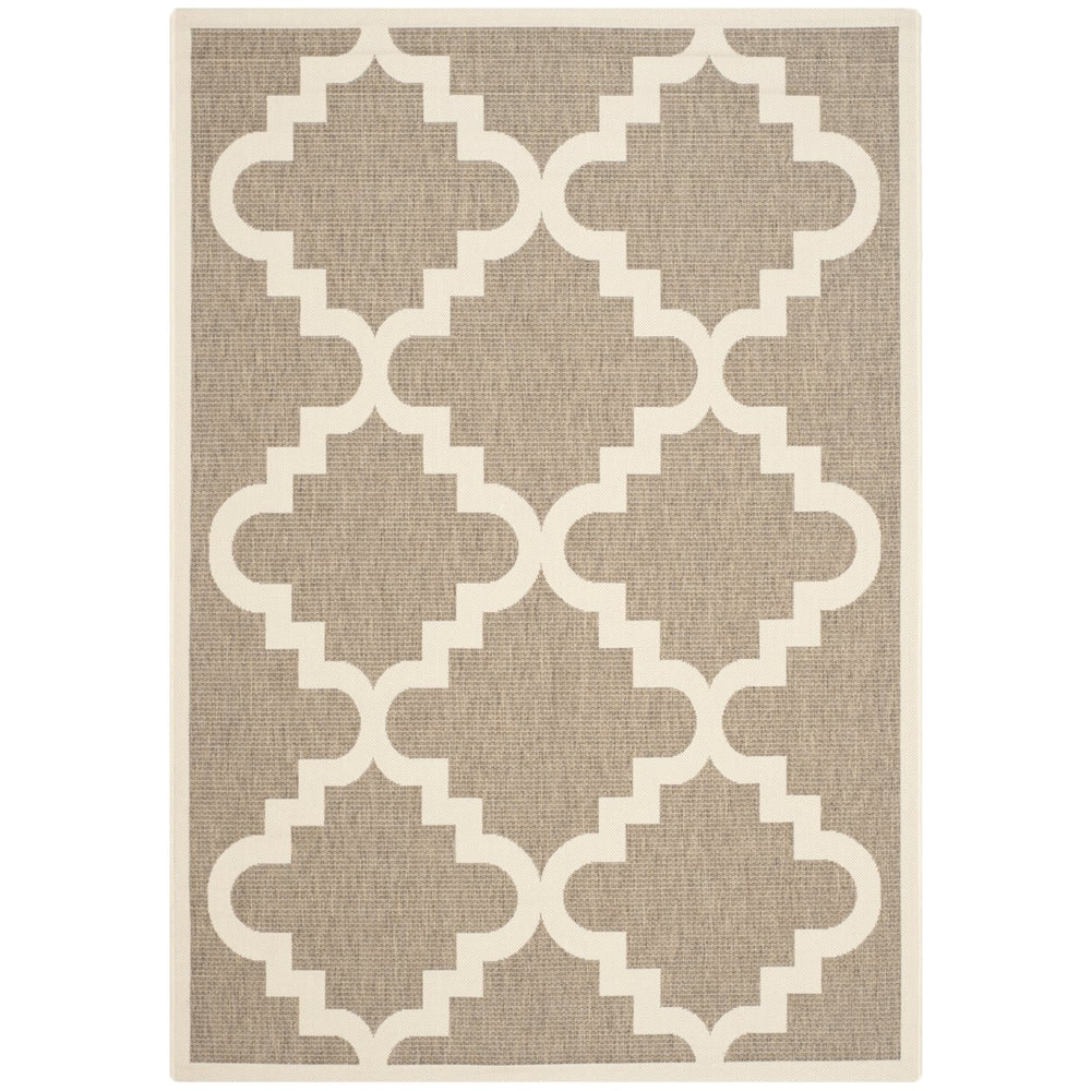 SAFAVIEH Indoor Outdoor CY6017-242 Courtyard Brown / Beige Rug Image 2