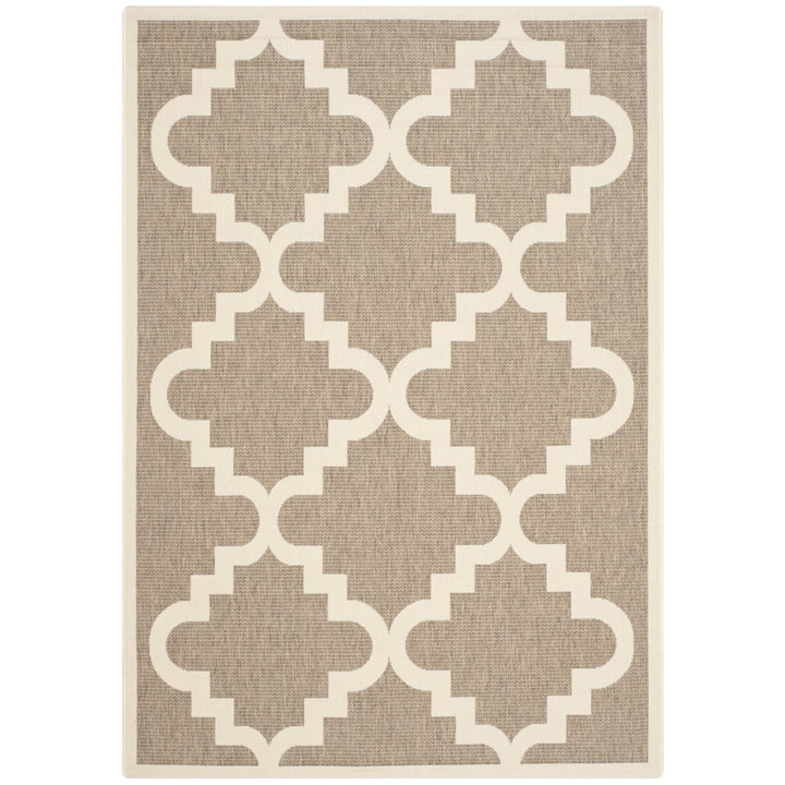 SAFAVIEH Indoor Outdoor CY6017-242 Courtyard Brown / Beige Rug Image 1