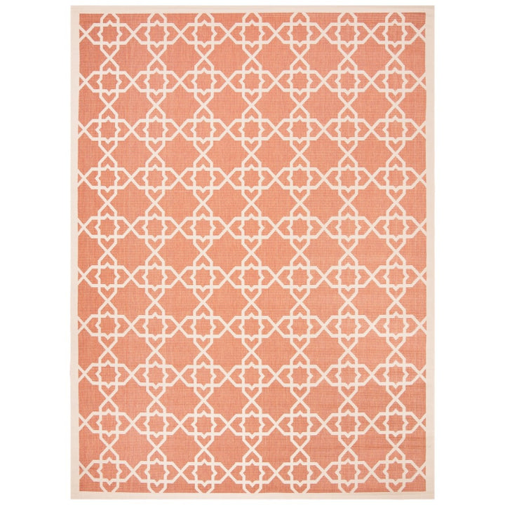 SAFAVIEH Outdoor CY6032-241 Courtyard Terracotta / Beige Rug Image 4