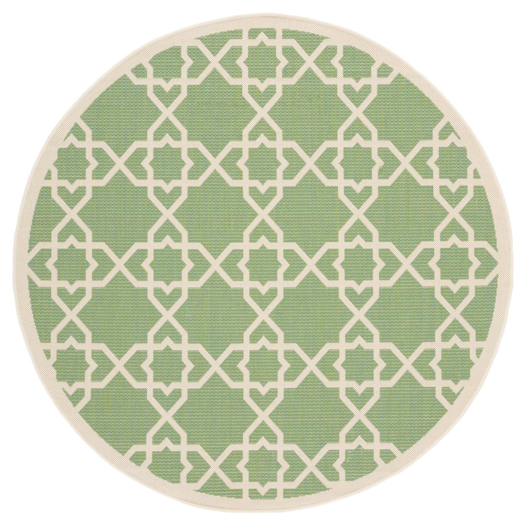 SAFAVIEH Indoor Outdoor CY6032-244 Courtyard Green / Beige Rug Image 1