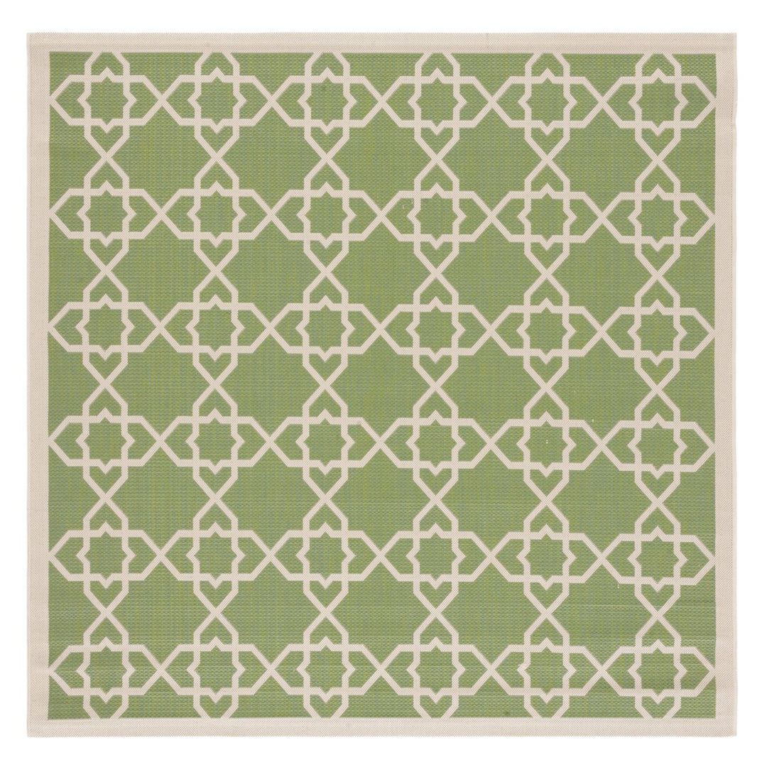 SAFAVIEH Indoor Outdoor CY6032-244 Courtyard Green / Beige Rug Image 1