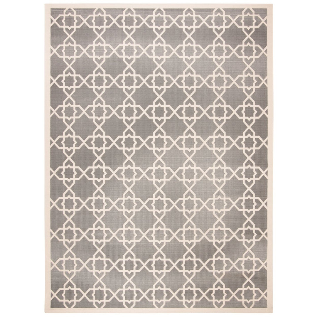 SAFAVIEH Indoor Outdoor CY6032-246 Courtyard Grey / Beige Rug Image 1