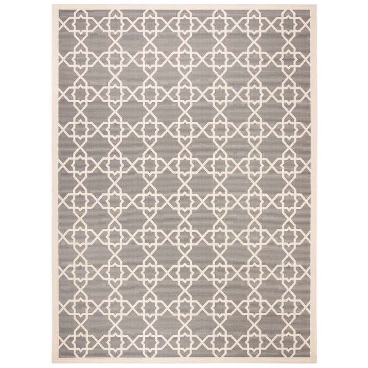 SAFAVIEH Indoor Outdoor CY6032-246 Courtyard Grey / Beige Rug Image 1