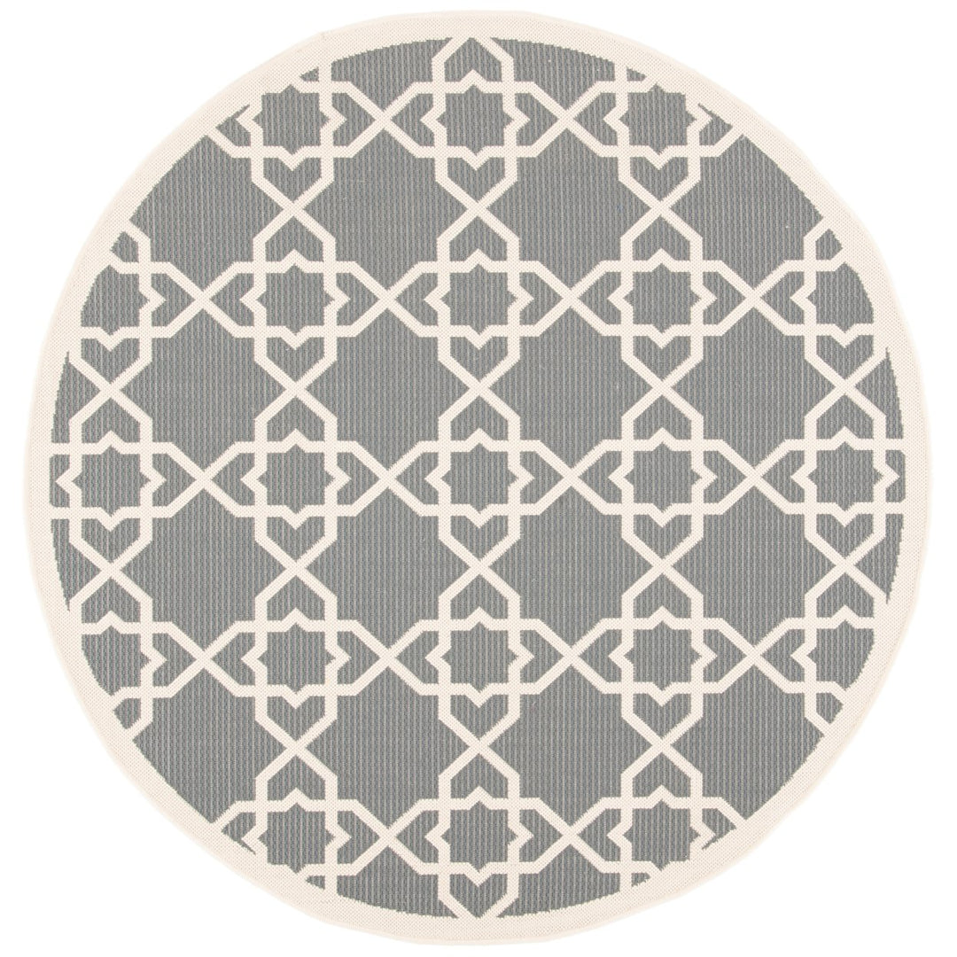 SAFAVIEH Indoor Outdoor CY6032-246 Courtyard Grey / Beige Rug Image 1