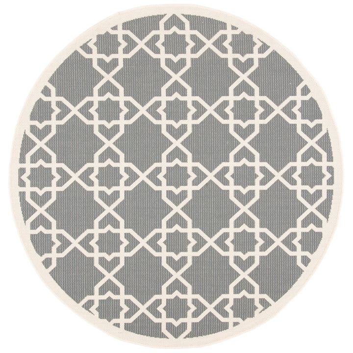 SAFAVIEH Indoor Outdoor CY6032-246 Courtyard Grey / Beige Rug Image 1