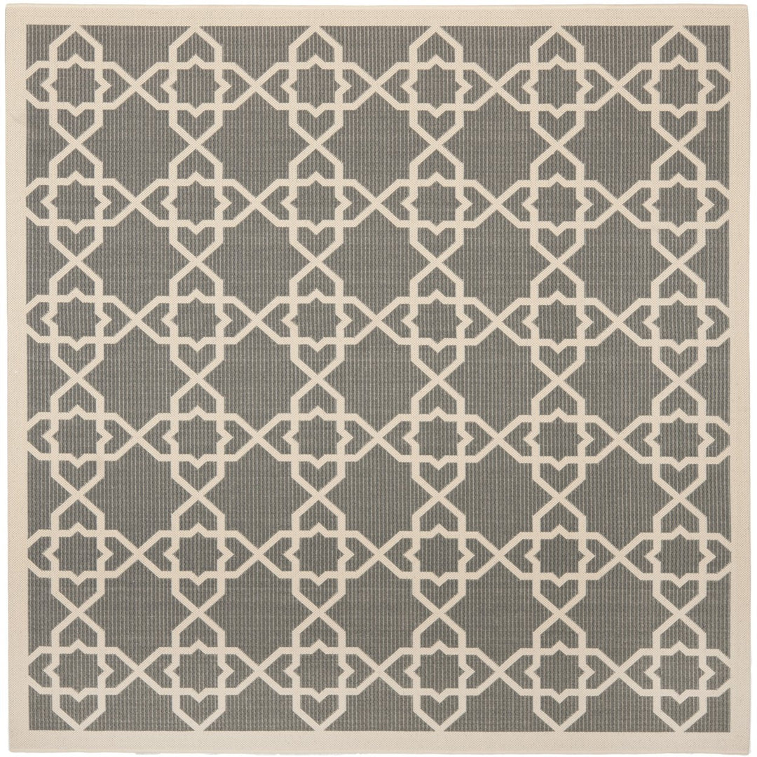 SAFAVIEH Indoor Outdoor CY6032-246 Courtyard Grey / Beige Rug Image 1