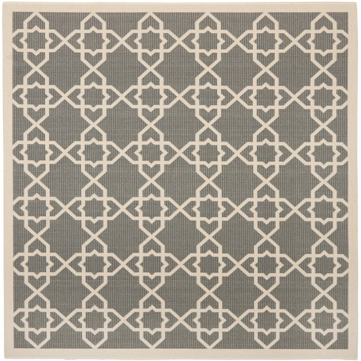 SAFAVIEH Indoor Outdoor CY6032-246 Courtyard Grey / Beige Rug Image 1