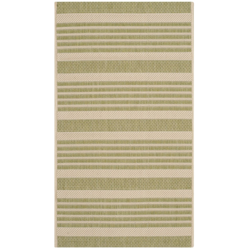 SAFAVIEH Outdoor CY6062-218 Courtyard Beige / Sweet Pea Rug Image 2