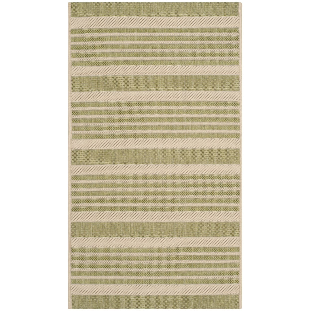 SAFAVIEH Outdoor CY6062-218 Courtyard Beige / Sweet Pea Rug Image 2