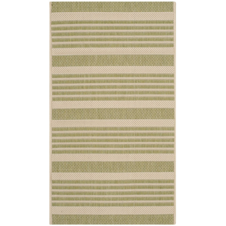 SAFAVIEH Outdoor CY6062-218 Courtyard Beige / Sweet Pea Rug Image 2