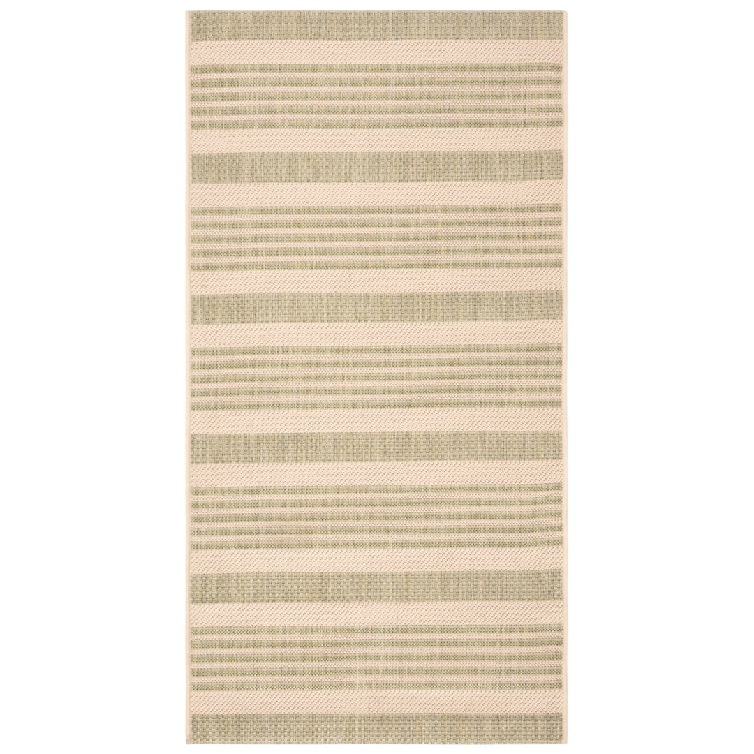 SAFAVIEH Outdoor CY6062-218 Courtyard Beige / Sweet Pea Rug Image 4