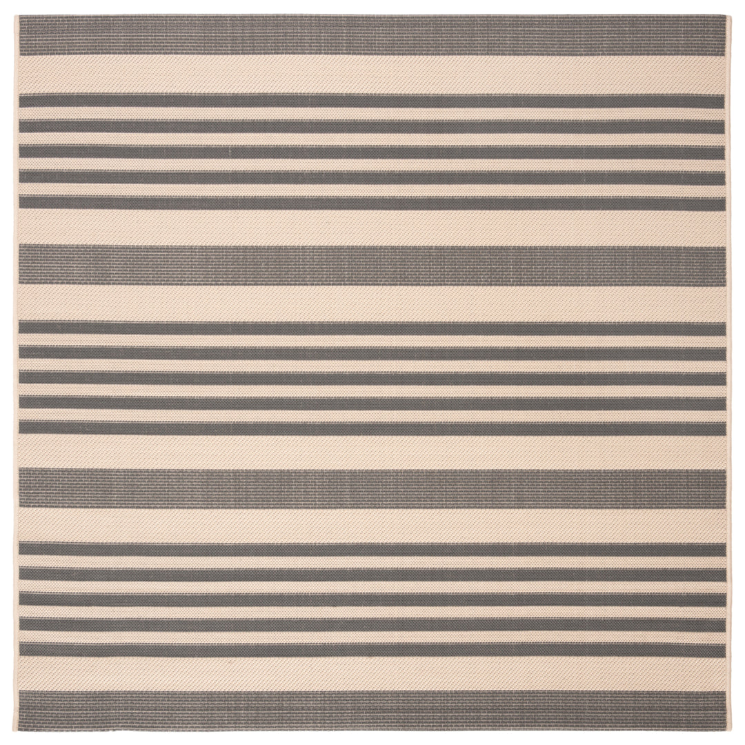 SAFAVIEH Outdoor CY6062-236 Courtyard Grey / Bone Rug Image 7